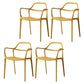 Contemporary Style Plastic Dining Chairs Dining Stackable Chairs for Kitchen Ginger 4 Piece Set Clearhalo ' kitchen&dining_furn' 'Dining Chairs' 'Dining Tables & Seating' 'dining_chair' 'furn' 'furn_dining_chair' 'Furniture' 'furniture_dining_chair' 'Kitchen & Dining Furniture' 'kitchen' 3998212