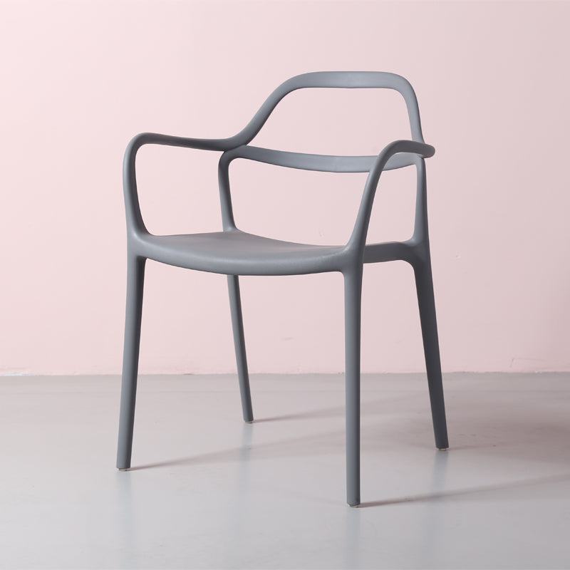 Contemporary Style Plastic Dining Chairs Dining Stackable Chairs for Kitchen Grey 1 Piece Clearhalo ' kitchen&dining_furn' 'Dining Chairs' 'Dining Tables & Seating' 'dining_chair' 'furn' 'furn_dining_chair' 'Furniture' 'furniture_dining_chair' 'Kitchen & Dining Furniture' 'kitchen' 3998213