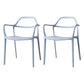 Contemporary Style Plastic Dining Chairs Dining Stackable Chairs for Kitchen Gray Blue 2 Piece Set Clearhalo ' kitchen&dining_furn' 'Dining Chairs' 'Dining Tables & Seating' 'dining_chair' 'furn' 'furn_dining_chair' 'Furniture' 'furniture_dining_chair' 'Kitchen & Dining Furniture' 'kitchen' 3998220