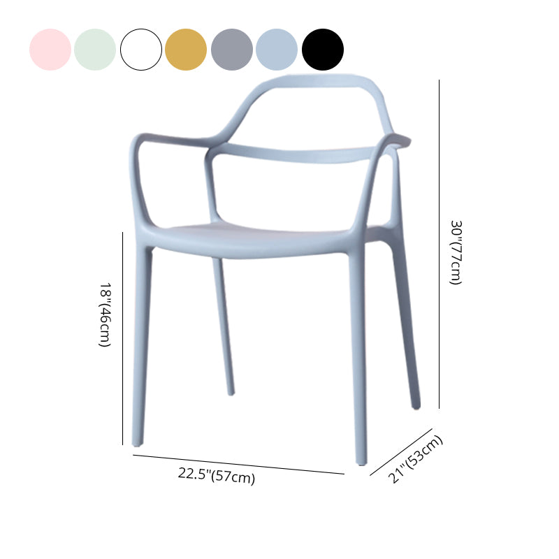 Contemporary Style Plastic Dining Chairs Dining Stackable Chairs for Kitchen Clearhalo ' kitchen&dining_furn' 'Dining Chairs' 'Dining Tables & Seating' 'dining_chair' 'furn' 'furn_dining_chair' 'Furniture' 'furniture_dining_chair' 'Kitchen & Dining Furniture' 'kitchen' 3998222