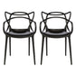 Contemporary Style Dining Chairs Kitchen Dining Arm Chairs with Plastic Legs Black 2 Piece Set Clearhalo ' kitchen&dining_furn' 'Dining Chairs' 'Dining Tables & Seating' 'dining_chair' 'furn' 'furn_dining_chair' 'Furniture' 'furniture_dining_chair' 'Kitchen & Dining Furniture' 'kitchen' 3998224
