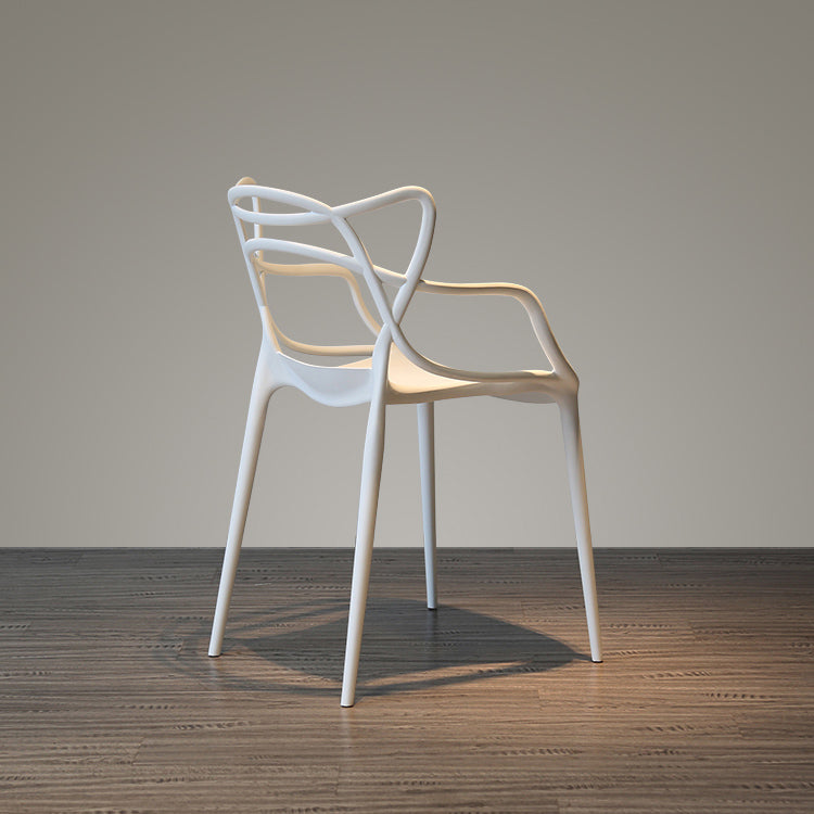 Contemporary Style Dining Chairs Kitchen Dining Arm Chairs with Plastic Legs Clearhalo ' kitchen&dining_furn' 'Dining Chairs' 'Dining Tables & Seating' 'dining_chair' 'furn' 'furn_dining_chair' 'Furniture' 'furniture_dining_chair' 'Kitchen & Dining Furniture' 'kitchen' 3998230