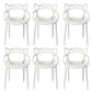 Contemporary Style Dining Chairs Kitchen Dining Arm Chairs with Plastic Legs White 6 Piece Set Clearhalo ' kitchen&dining_furn' 'Dining Chairs' 'Dining Tables & Seating' 'dining_chair' 'furn' 'furn_dining_chair' 'Furniture' 'furniture_dining_chair' 'Kitchen & Dining Furniture' 'kitchen' 3998234