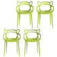 Contemporary Style Dining Chairs Kitchen Dining Arm Chairs with Plastic Legs Green 4 Piece Set Clearhalo ' kitchen&dining_furn' 'Dining Chairs' 'Dining Tables & Seating' 'dining_chair' 'furn' 'furn_dining_chair' 'Furniture' 'furniture_dining_chair' 'Kitchen & Dining Furniture' 'kitchen' 3998238