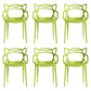 Contemporary Style Dining Chairs Kitchen Dining Arm Chairs with Plastic Legs Green 6 Piece Set Clearhalo ' kitchen&dining_furn' 'Dining Chairs' 'Dining Tables & Seating' 'dining_chair' 'furn' 'furn_dining_chair' 'Furniture' 'furniture_dining_chair' 'Kitchen & Dining Furniture' 'kitchen' 3998240