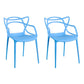 Contemporary Style Dining Chairs Kitchen Dining Arm Chairs with Plastic Legs Blue 2 Piece Set Clearhalo ' kitchen&dining_furn' 'Dining Chairs' 'Dining Tables & Seating' 'dining_chair' 'furn' 'furn_dining_chair' 'Furniture' 'furniture_dining_chair' 'Kitchen & Dining Furniture' 'kitchen' 3998252