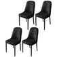 Nordic Metal Dining Room Chairs Upholstered Linen Fabric Armless Chairs for Restaurant Use Black 4 Piece Set Black Clearhalo ' kitchen&dining_furn' 'Dining Chairs' 'Dining Tables & Seating' 'dining_chair' 'furn' 'furn_dining_chair' 'Furniture' 'furniture_dining_chair' 'Kitchen & Dining Furniture' 'kitchen' 3998260