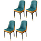 Nordic Metal Dining Room Chairs Upholstered Linen Fabric Armless Chairs for Restaurant Use Blue-Orange 4 Piece Set Brass Gold Clearhalo ' kitchen&dining_furn' 'Dining Chairs' 'Dining Tables & Seating' 'dining_chair' 'furn' 'furn_dining_chair' 'Furniture' 'furniture_dining_chair' 'Kitchen & Dining Furniture' 'kitchen' 3998273