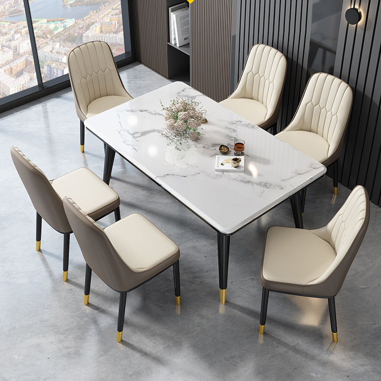 Nordic Metal Dining Room Chairs Upholstered Linen Fabric Armless Chairs for Restaurant Use Clearhalo ' kitchen&dining_furn' 'Dining Chairs' 'Dining Tables & Seating' 'dining_chair' 'furn' 'furn_dining_chair' 'Furniture' 'furniture_dining_chair' 'Kitchen & Dining Furniture' 'kitchen' 3998277