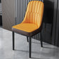 Nordic Metal Dining Room Chairs Upholstered Linen Fabric Armless Chairs for Restaurant Use Orange 1 Piece Black Clearhalo ' kitchen&dining_furn' 'Dining Chairs' 'Dining Tables & Seating' 'dining_chair' 'furn' 'furn_dining_chair' 'Furniture' 'furniture_dining_chair' 'Kitchen & Dining Furniture' 'kitchen' 3998283