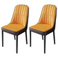 Nordic Metal Dining Room Chairs Upholstered Linen Fabric Armless Chairs for Restaurant Use Orange-Gray 2 Piece Set Black Clearhalo ' kitchen&dining_furn' 'Dining Chairs' 'Dining Tables & Seating' 'dining_chair' 'furn' 'furn_dining_chair' 'Furniture' 'furniture_dining_chair' 'Kitchen & Dining Furniture' 'kitchen' 3998284
