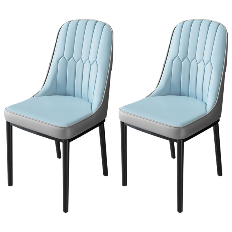 Nordic Metal Dining Room Chairs Upholstered Linen Fabric Armless Chairs for Restaurant Use Blue-Gray 2 Piece Set Black Clearhalo ' kitchen&dining_furn' 'Dining Chairs' 'Dining Tables & Seating' 'dining_chair' 'furn' 'furn_dining_chair' 'Furniture' 'furniture_dining_chair' 'Kitchen & Dining Furniture' 'kitchen' 3998299