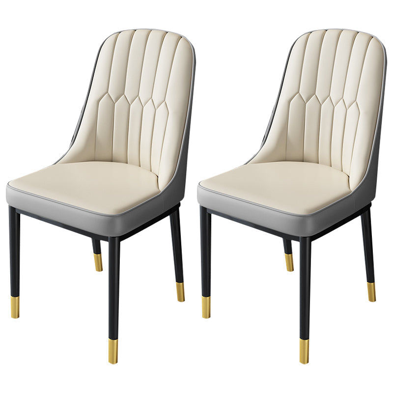 Nordic Metal Dining Room Chairs Upholstered Linen Fabric Armless Chairs for Restaurant Use White-Gray 2 Piece Set Brass Gold Clearhalo ' kitchen&dining_furn' 'Dining Chairs' 'Dining Tables & Seating' 'dining_chair' 'furn' 'furn_dining_chair' 'Furniture' 'furniture_dining_chair' 'Kitchen & Dining Furniture' 'kitchen' 3998302