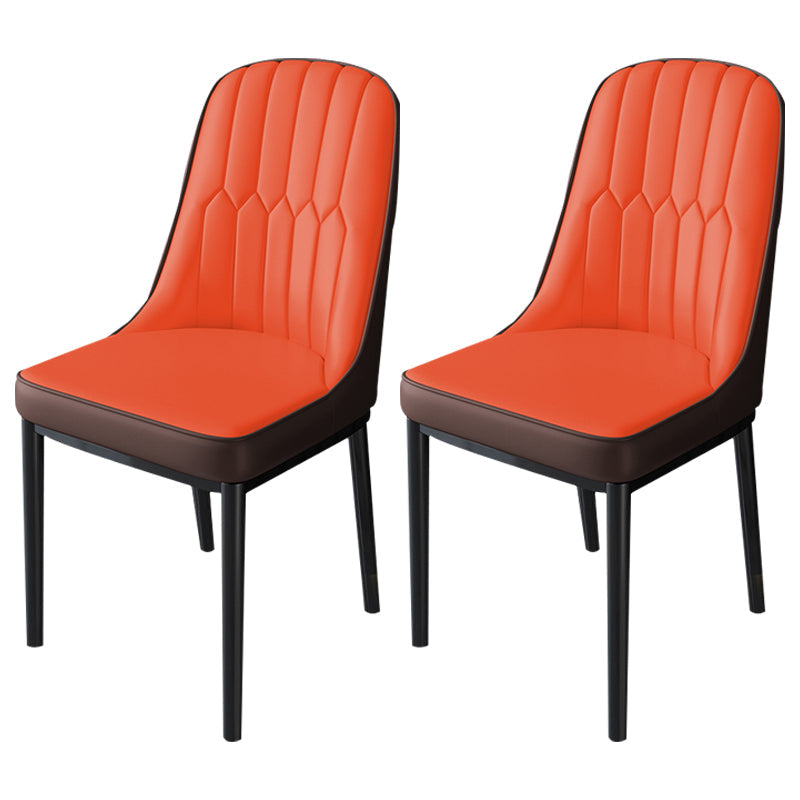 Nordic Metal Dining Room Chairs Upholstered Linen Fabric Armless Chairs for Restaurant Use Red Coffee 2 Piece Set Black Clearhalo ' kitchen&dining_furn' 'Dining Chairs' 'Dining Tables & Seating' 'dining_chair' 'furn' 'furn_dining_chair' 'Furniture' 'furniture_dining_chair' 'Kitchen & Dining Furniture' 'kitchen' 3998311