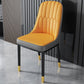 Nordic Metal Dining Room Chairs Upholstered Linen Fabric Armless Chairs for Restaurant Use Orange-Gray 1 Piece Brass Gold Clearhalo ' kitchen&dining_furn' 'Dining Chairs' 'Dining Tables & Seating' 'dining_chair' 'furn' 'furn_dining_chair' 'Furniture' 'furniture_dining_chair' 'Kitchen & Dining Furniture' 'kitchen' 3998313