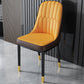 Nordic Metal Dining Room Chairs Upholstered Linen Fabric Armless Chairs for Restaurant Use Orange 1 Piece Brass Gold Clearhalo ' kitchen&dining_furn' 'Dining Chairs' 'Dining Tables & Seating' 'dining_chair' 'furn' 'furn_dining_chair' 'Furniture' 'furniture_dining_chair' 'Kitchen & Dining Furniture' 'kitchen' 3998325