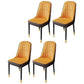 Nordic Metal Dining Room Chairs Upholstered Linen Fabric Armless Chairs for Restaurant Use Orange 4 Piece Set Brass Gold Clearhalo ' kitchen&dining_furn' 'Dining Chairs' 'Dining Tables & Seating' 'dining_chair' 'furn' 'furn_dining_chair' 'Furniture' 'furniture_dining_chair' 'Kitchen & Dining Furniture' 'kitchen' 3998327
