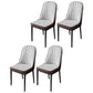 Nordic Metal Dining Room Chairs Upholstered Linen Fabric Armless Chairs for Restaurant Use Brown 4 Piece Set Black Clearhalo ' kitchen&dining_furn' 'Dining Chairs' 'Dining Tables & Seating' 'dining_chair' 'furn' 'furn_dining_chair' 'Furniture' 'furniture_dining_chair' 'Kitchen & Dining Furniture' 'kitchen' 3998333