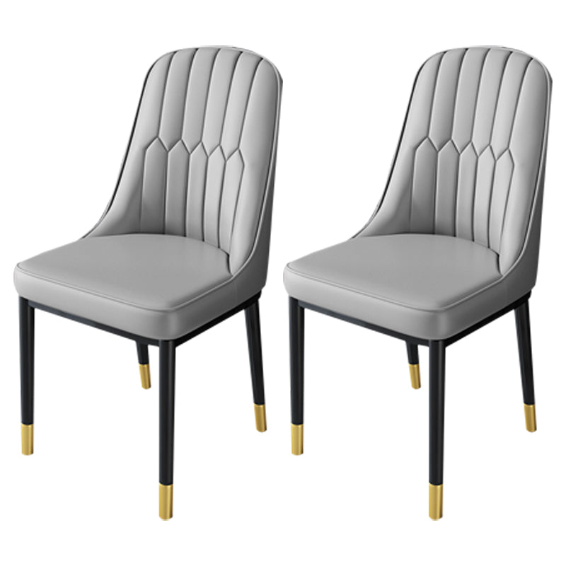 Nordic Metal Dining Room Chairs Upholstered Linen Fabric Armless Chairs for Restaurant Use Grey 2 Piece Set Brass Gold Clearhalo ' kitchen&dining_furn' 'Dining Chairs' 'Dining Tables & Seating' 'dining_chair' 'furn' 'furn_dining_chair' 'Furniture' 'furniture_dining_chair' 'Kitchen & Dining Furniture' 'kitchen' 3998335