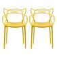 Contemporary Style Dining Chairs Plastic Dining Arm Chairs for Kitchen Yellow 2 Piece Set Clearhalo ' kitchen&dining_furn' 'Dining Chairs' 'Dining Tables & Seating' 'dining_chair' 'furn' 'furn_dining_chair' 'Furniture' 'furniture_dining_chair' 'Kitchen & Dining Furniture' 'kitchen' 3998356
