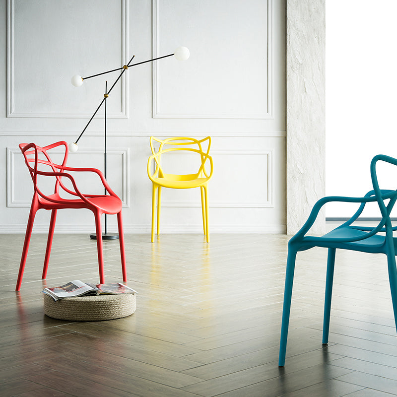 Contemporary Style Dining Chairs Plastic Dining Arm Chairs for Kitchen Clearhalo ' kitchen&dining_furn' 'Dining Chairs' 'Dining Tables & Seating' 'dining_chair' 'furn' 'furn_dining_chair' 'Furniture' 'furniture_dining_chair' 'Kitchen & Dining Furniture' 'kitchen' 3998360