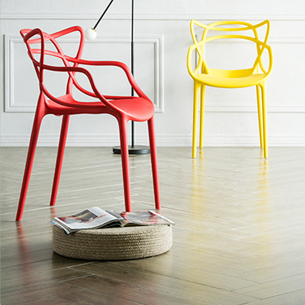 Contemporary Style Dining Chairs Plastic Dining Arm Chairs for Kitchen Clearhalo ' kitchen&dining_furn' 'Dining Chairs' 'Dining Tables & Seating' 'dining_chair' 'furn' 'furn_dining_chair' 'Furniture' 'furniture_dining_chair' 'Kitchen & Dining Furniture' 'kitchen' 3998361