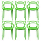 Contemporary Style Dining Chairs Plastic Dining Arm Chairs for Kitchen Green 6 Piece Set Clearhalo ' kitchen&dining_furn' 'Dining Chairs' 'Dining Tables & Seating' 'dining_chair' 'furn' 'furn_dining_chair' 'Furniture' 'furniture_dining_chair' 'Kitchen & Dining Furniture' 'kitchen' 3998366