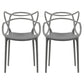 Contemporary Style Dining Chairs Plastic Dining Arm Chairs for Kitchen Grey 2 Piece Set Clearhalo ' kitchen&dining_furn' 'Dining Chairs' 'Dining Tables & Seating' 'dining_chair' 'furn' 'furn_dining_chair' 'Furniture' 'furniture_dining_chair' 'Kitchen & Dining Furniture' 'kitchen' 3998367