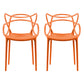 Contemporary Style Dining Chairs Plastic Dining Arm Chairs for Kitchen Orange 2 Piece Set Clearhalo ' kitchen&dining_furn' 'Dining Chairs' 'Dining Tables & Seating' 'dining_chair' 'furn' 'furn_dining_chair' 'Furniture' 'furniture_dining_chair' 'Kitchen & Dining Furniture' 'kitchen' 3998374