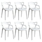 Contemporary Style Dining Chairs Plastic Dining Arm Chairs for Kitchen White 6 Piece Set Clearhalo ' kitchen&dining_furn' 'Dining Chairs' 'Dining Tables & Seating' 'dining_chair' 'furn' 'furn_dining_chair' 'Furniture' 'furniture_dining_chair' 'Kitchen & Dining Furniture' 'kitchen' 3998388