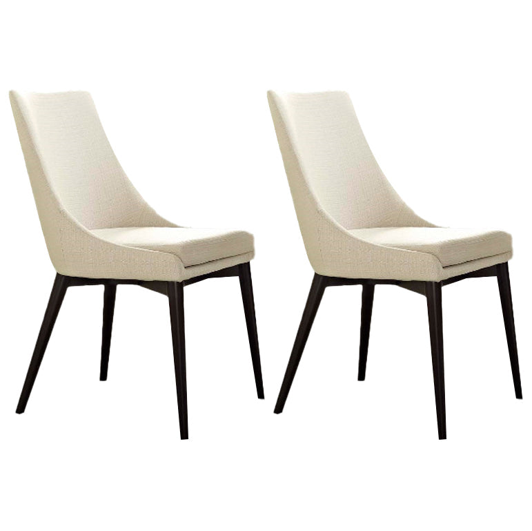 Contemporary Upholstered Restaurant Side Chair Matte Finish Parsons Dining Chair Beige Clearhalo ' kitchen&dining_furn' 'Dining Chairs' 'Dining Tables & Seating' 'dining_chair' 'furn' 'furn_dining_chair' 'Furniture' 'furniture_dining_chair' 'Kitchen & Dining Furniture' 'kitchen' 3998413