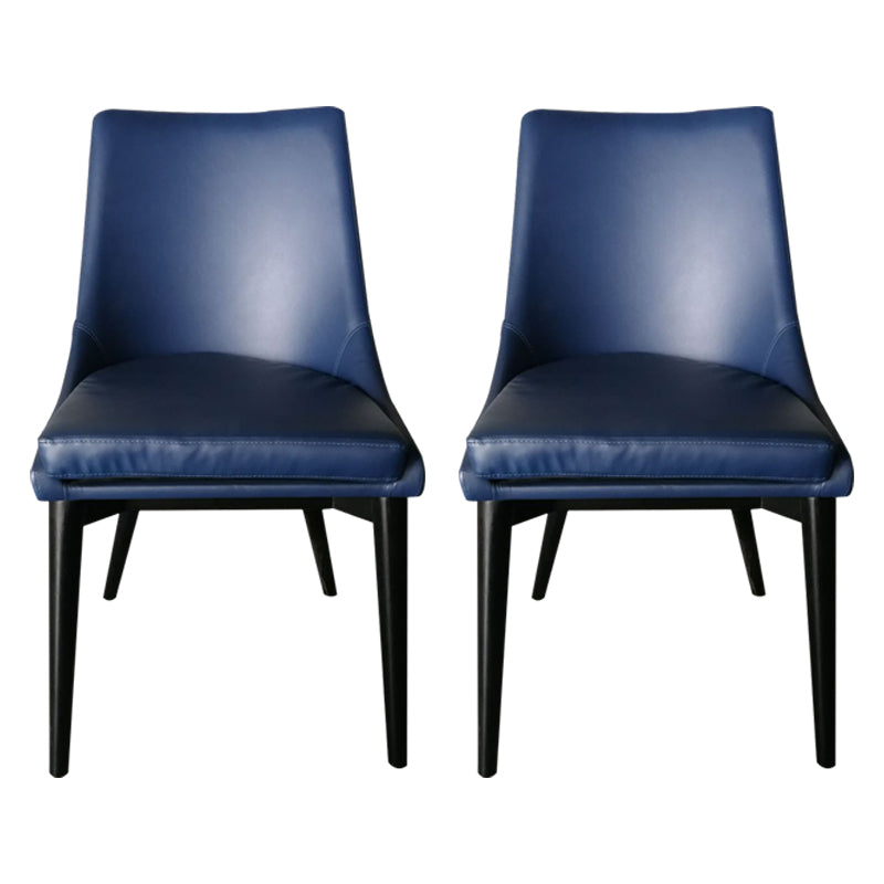 Contemporary Upholstered Restaurant Side Chair Matte Finish Parsons Dining Chair Blue Clearhalo ' kitchen&dining_furn' 'Dining Chairs' 'Dining Tables & Seating' 'dining_chair' 'furn' 'furn_dining_chair' 'Furniture' 'furniture_dining_chair' 'Kitchen & Dining Furniture' 'kitchen' 3998423