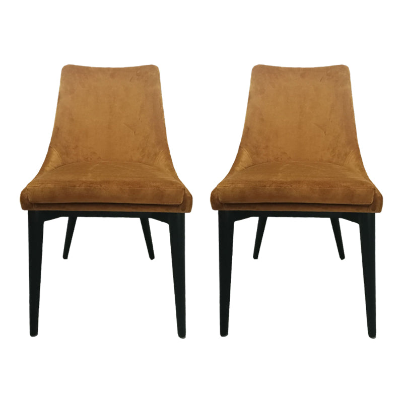 Contemporary Upholstered Restaurant Side Chair Matte Finish Parsons Dining Chair Brown Clearhalo ' kitchen&dining_furn' 'Dining Chairs' 'Dining Tables & Seating' 'dining_chair' 'furn' 'furn_dining_chair' 'Furniture' 'furniture_dining_chair' 'Kitchen & Dining Furniture' 'kitchen' 3998427