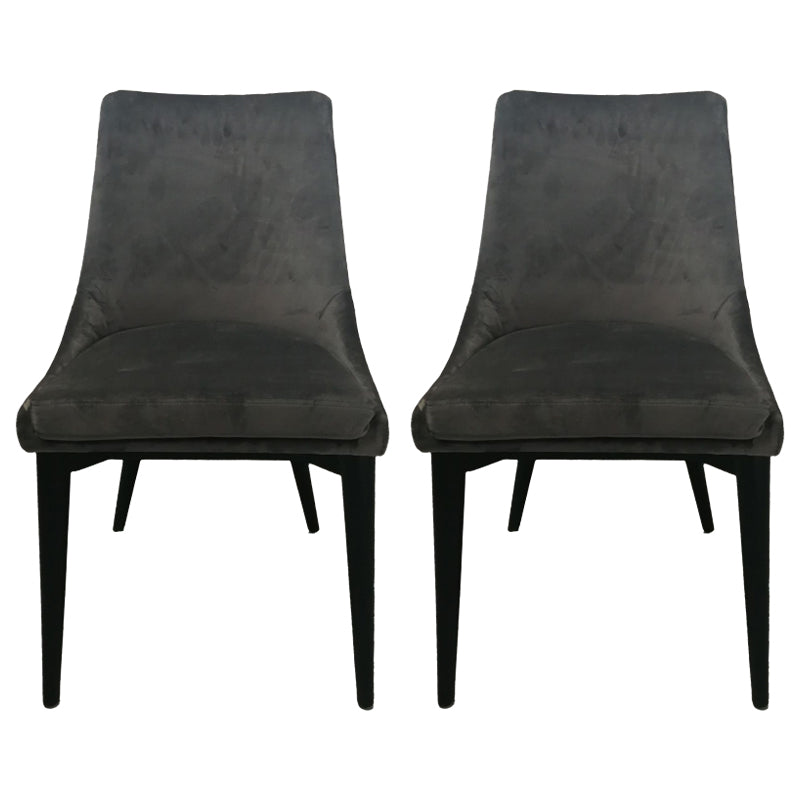 Contemporary Upholstered Restaurant Side Chair Matte Finish Parsons Dining Chair Grey Clearhalo ' kitchen&dining_furn' 'Dining Chairs' 'Dining Tables & Seating' 'dining_chair' 'furn' 'furn_dining_chair' 'Furniture' 'furniture_dining_chair' 'Kitchen & Dining Furniture' 'kitchen' 3998428
