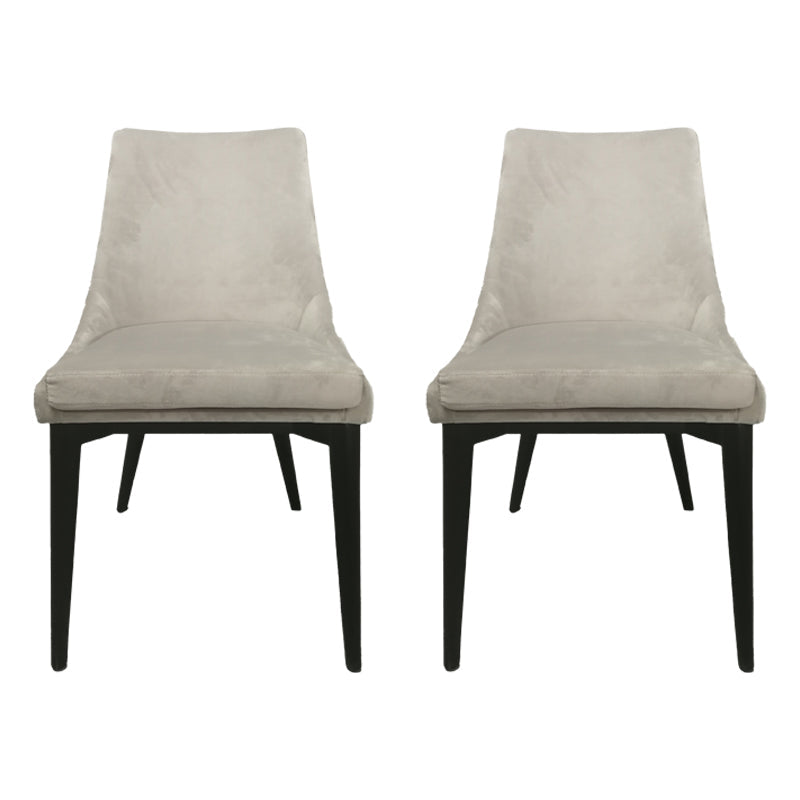 Contemporary Upholstered Restaurant Side Chair Matte Finish Parsons Dining Chair Silver Gray Clearhalo ' kitchen&dining_furn' 'Dining Chairs' 'Dining Tables & Seating' 'dining_chair' 'furn' 'furn_dining_chair' 'Furniture' 'furniture_dining_chair' 'Kitchen & Dining Furniture' 'kitchen' 3998430