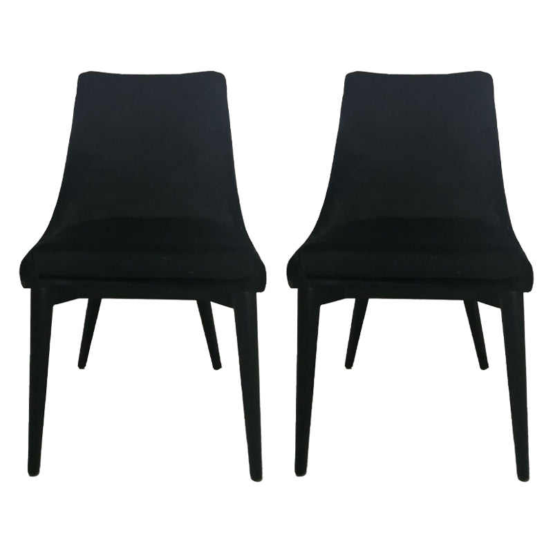 Contemporary Upholstered Restaurant Side Chair Matte Finish Parsons Dining Chair Black Clearhalo ' kitchen&dining_furn' 'Dining Chairs' 'Dining Tables & Seating' 'dining_chair' 'furn' 'furn_dining_chair' 'Furniture' 'furniture_dining_chair' 'Kitchen & Dining Furniture' 'kitchen' 3998431