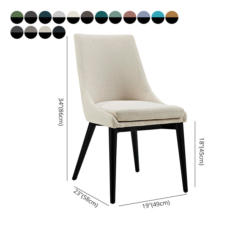 Contemporary Upholstered Restaurant Side Chair Matte Finish Parsons Dining Chair Clearhalo ' kitchen&dining_furn' 'Dining Chairs' 'Dining Tables & Seating' 'dining_chair' 'furn' 'furn_dining_chair' 'Furniture' 'furniture_dining_chair' 'Kitchen & Dining Furniture' 'kitchen' 3998432