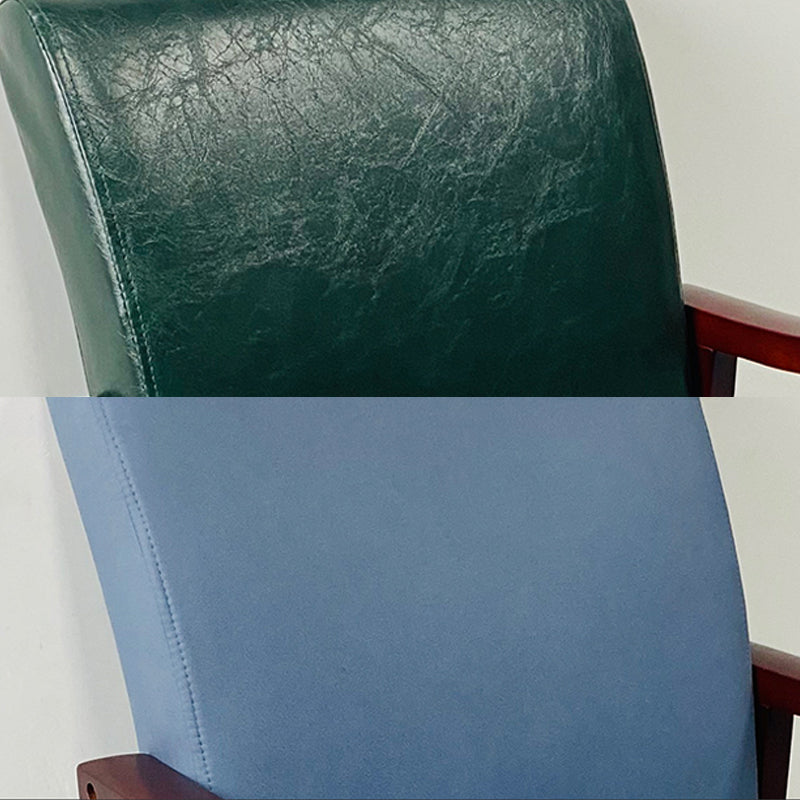 Upholstered Arm Chair Solid Back Single Dining Arm Chair with Wood Legs Clearhalo ' kitchen&dining_furn' 'Dining Chairs' 'Dining Tables & Seating' 'dining_chair' 'furn' 'furn_dining_chair' 'Furniture' 'furniture_dining_chair' 'Kitchen & Dining Furniture' 'kitchen' 3998446