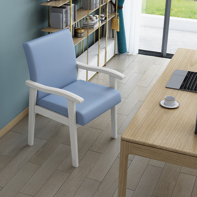 Single Solid Back Dining Armchair Upholstered Arm Chairs with Wood Legs Clearhalo ' kitchen&dining_furn' 'Dining Chairs' 'Dining Tables & Seating' 'dining_chair' 'furn' 'furn_dining_chair' 'Furniture' 'furniture_dining_chair' 'Kitchen & Dining Furniture' 'kitchen' 3998457