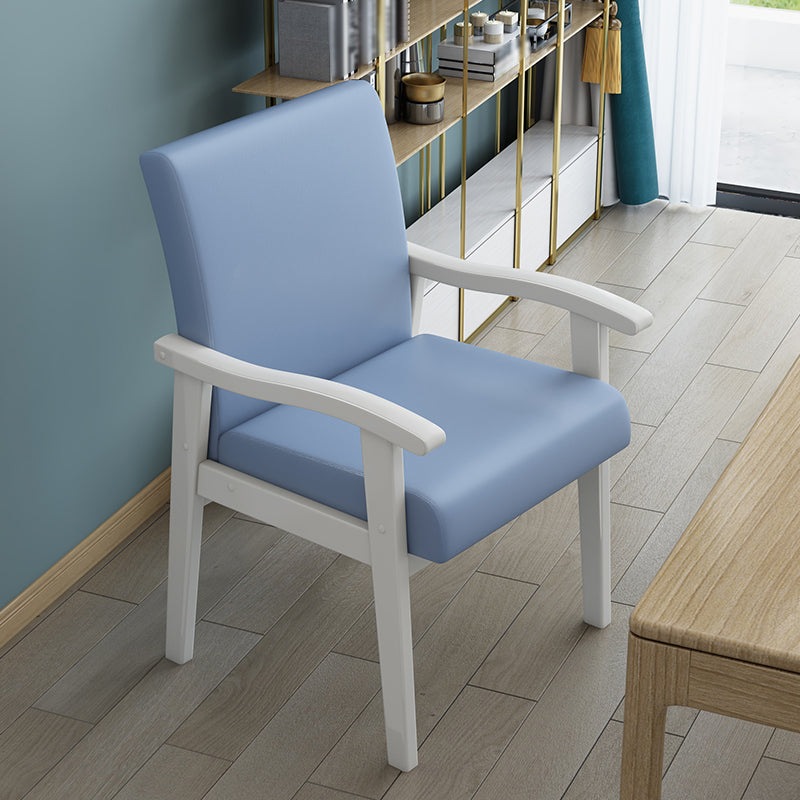 Single Solid Back Dining Armchair Upholstered Arm Chairs with Wood Legs Clearhalo ' kitchen&dining_furn' 'Dining Chairs' 'Dining Tables & Seating' 'dining_chair' 'furn' 'furn_dining_chair' 'Furniture' 'furniture_dining_chair' 'Kitchen & Dining Furniture' 'kitchen' 3998459