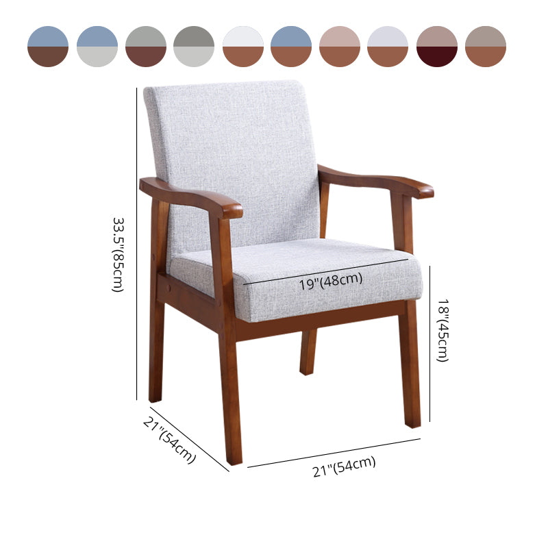 Single Solid Back Dining Armchair Upholstered Arm Chairs with Wood Legs Clearhalo ' kitchen&dining_furn' 'Dining Chairs' 'Dining Tables & Seating' 'dining_chair' 'furn' 'furn_dining_chair' 'Furniture' 'furniture_dining_chair' 'Kitchen & Dining Furniture' 'kitchen' 3998468