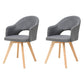 Contemporary Upholstered Study Room Arm Chair Matte Finish Open Dining Chair Grey 2 Piece Set Clearhalo ' kitchen&dining_furn' 'Dining Chairs' 'Dining Tables & Seating' 'dining_chair' 'furn' 'furn_dining_chair' 'Furniture' 'furniture_dining_chair' 'Kitchen & Dining Furniture' 'kitchen' 3998485