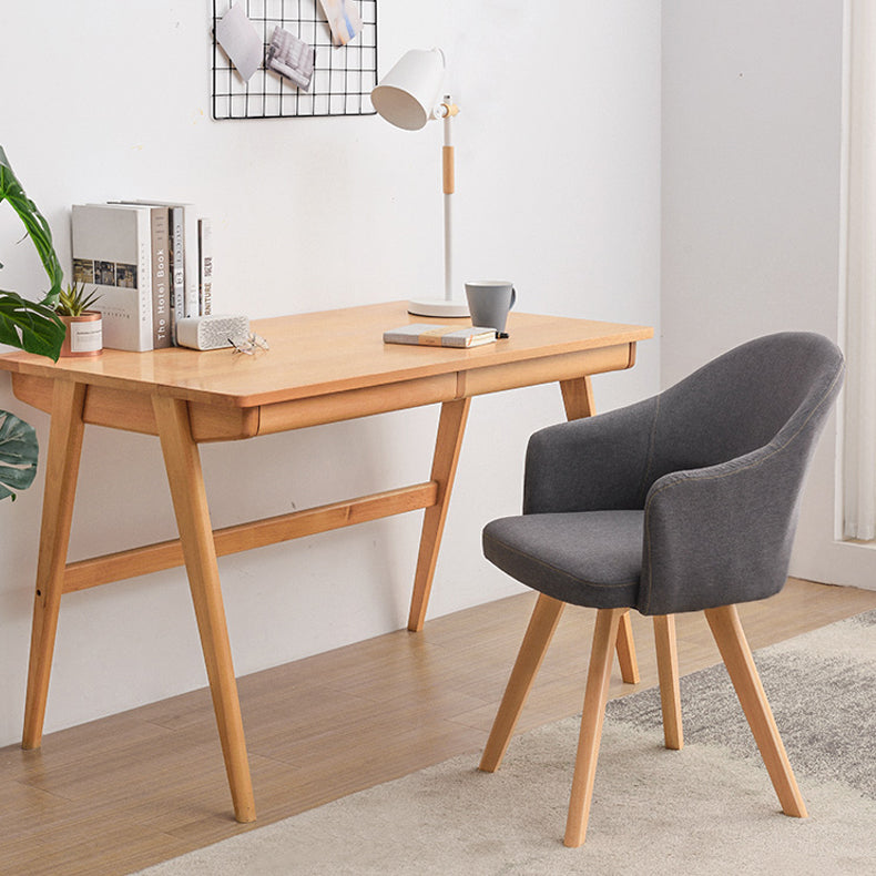 Contemporary Upholstered Study Room Arm Chair Matte Finish Open Dining Chair Clearhalo ' kitchen&dining_furn' 'Dining Chairs' 'Dining Tables & Seating' 'dining_chair' 'furn' 'furn_dining_chair' 'Furniture' 'furniture_dining_chair' 'Kitchen & Dining Furniture' 'kitchen' 3998487