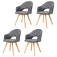 Contemporary Upholstered Study Room Arm Chair Matte Finish Open Dining Chair Grey 4 Piece Set Clearhalo ' kitchen&dining_furn' 'Dining Chairs' 'Dining Tables & Seating' 'dining_chair' 'furn' 'furn_dining_chair' 'Furniture' 'furniture_dining_chair' 'Kitchen & Dining Furniture' 'kitchen' 3998488