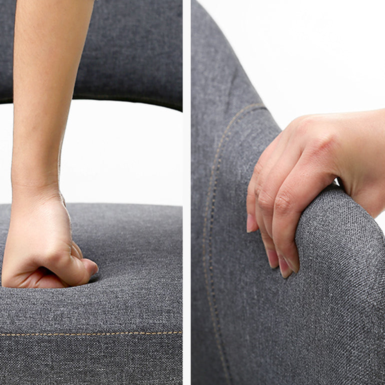 Contemporary Upholstered Study Room Arm Chair Matte Finish Open Dining Chair Clearhalo ' kitchen&dining_furn' 'Dining Chairs' 'Dining Tables & Seating' 'dining_chair' 'furn' 'furn_dining_chair' 'Furniture' 'furniture_dining_chair' 'Kitchen & Dining Furniture' 'kitchen' 3998496