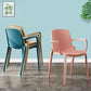 Scandinavian Plastic Dining Arm Chairs Stackable Solid Back Armchairs (Set of 4) Clearhalo ' kitchen&dining_furn' 'Dining Chairs' 'Dining Tables & Seating' 'dining_chair' 'furn' 'furn_dining_chair' 'Furniture' 'furniture_dining_chair' 'Kitchen & Dining Furniture' 'kitchen' 3998507