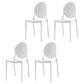 Scandinavian Plastic Armless Dining Chairs Stackable Dining Side Chairs (Set of 4) White Clearhalo ' kitchen&dining_furn' 'Dining Chairs' 'Dining Tables & Seating' 'dining_chair' 'furn' 'furn_dining_chair' 'Furniture' 'furniture_dining_chair' 'Kitchen & Dining Furniture' 'kitchen' 3998529