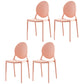 Scandinavian Plastic Armless Dining Chairs Stackable Dining Side Chairs (Set of 4) Pink Clearhalo ' kitchen&dining_furn' 'Dining Chairs' 'Dining Tables & Seating' 'dining_chair' 'furn' 'furn_dining_chair' 'Furniture' 'furniture_dining_chair' 'Kitchen & Dining Furniture' 'kitchen' 3998531