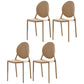 Scandinavian Plastic Armless Dining Chairs Stackable Dining Side Chairs (Set of 4) Camel Clearhalo ' kitchen&dining_furn' 'Dining Chairs' 'Dining Tables & Seating' 'dining_chair' 'furn' 'furn_dining_chair' 'Furniture' 'furniture_dining_chair' 'Kitchen & Dining Furniture' 'kitchen' 3998540