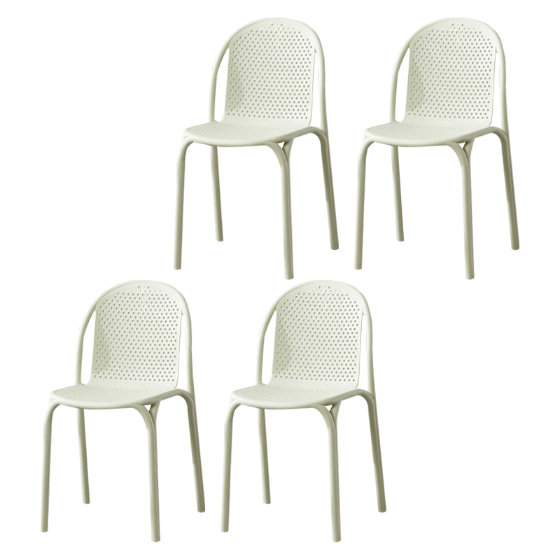 Stackable Plastic Dining Side Chair Scandinavian Armless Dining Chairs (Set of 4) Green Clearhalo ' kitchen&dining_furn' 'Dining Chairs' 'Dining Tables & Seating' 'dining_chair' 'furn' 'furn_dining_chair' 'Furniture' 'furniture_dining_chair' 'Kitchen & Dining Furniture' 'kitchen' 3998551